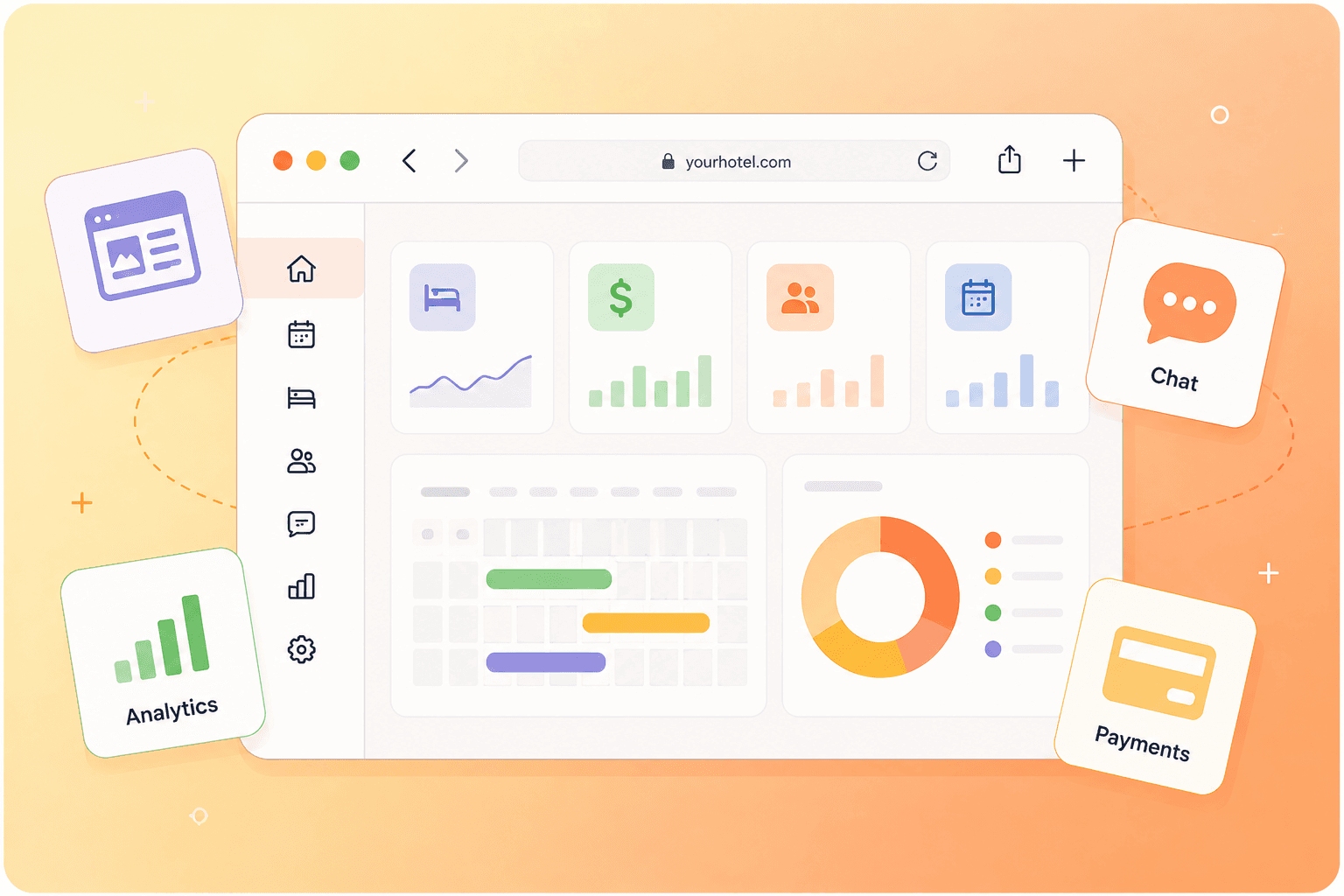 Hostli CMS Illustration